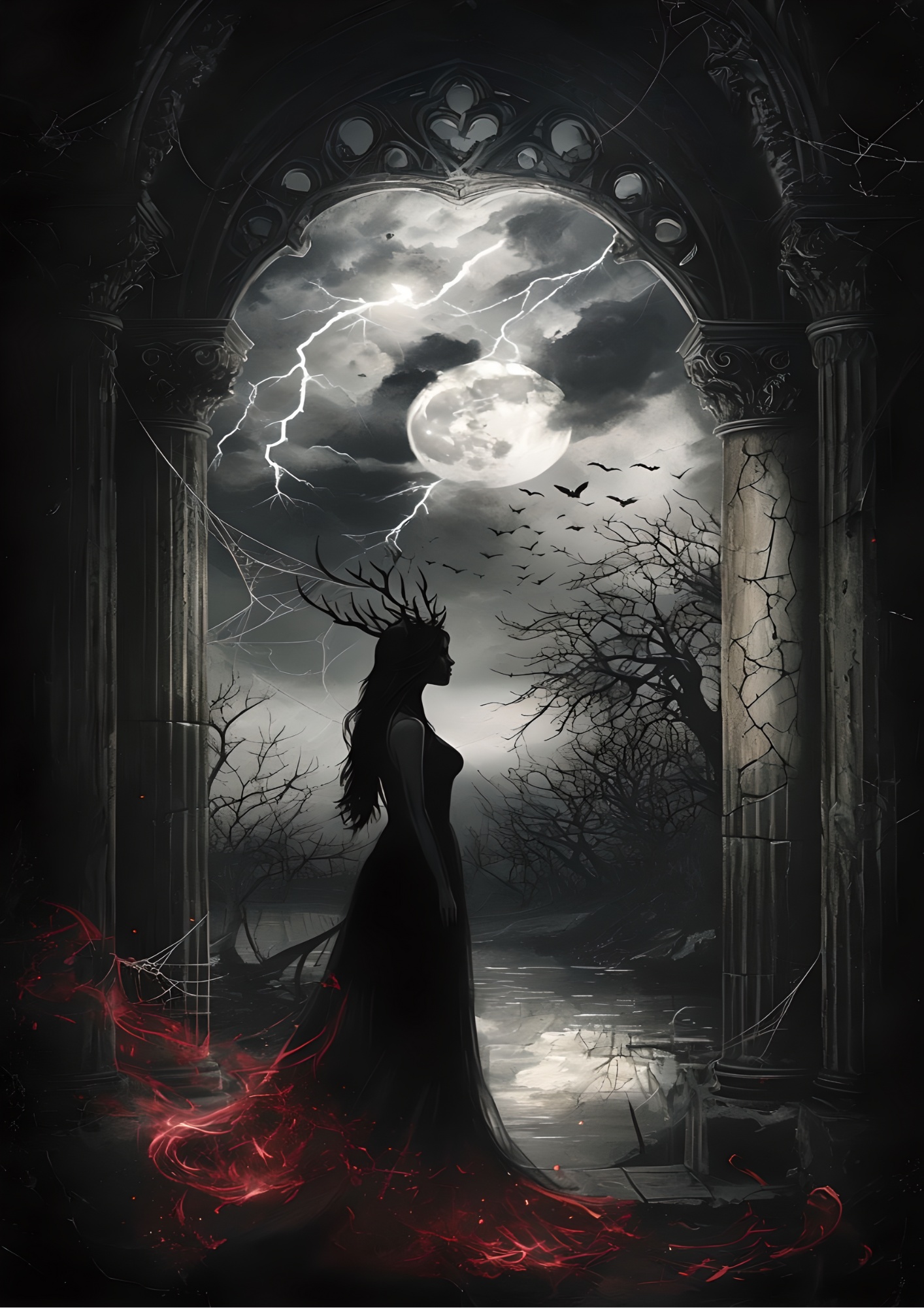 Fantasy dark witch