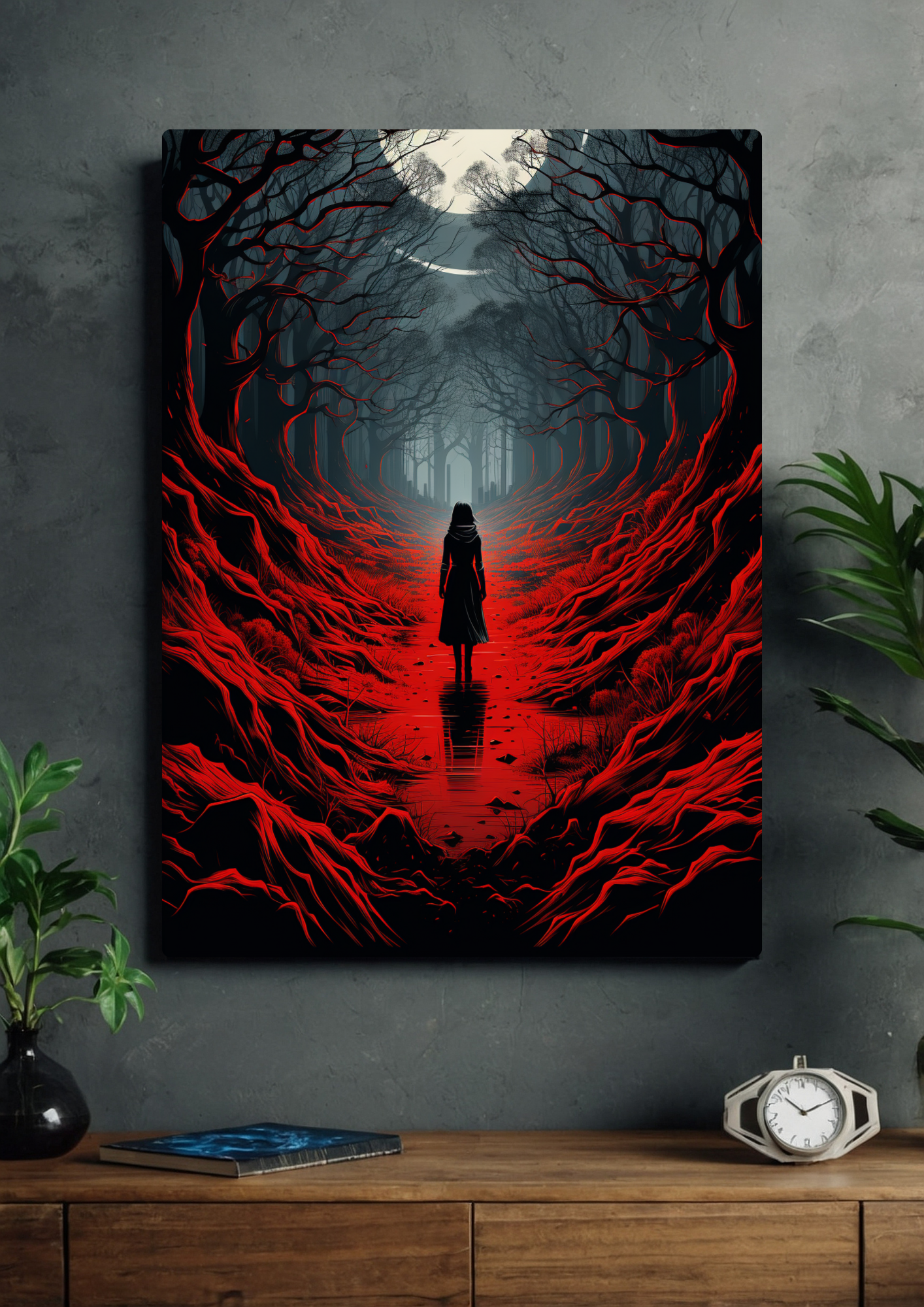 Fantasy red forrest