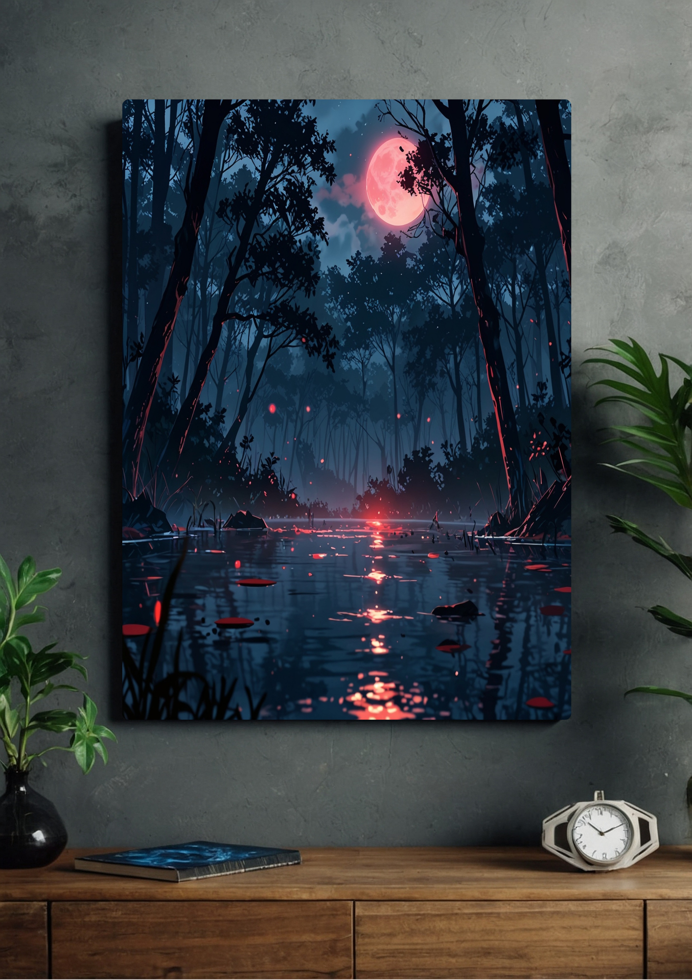 Fantasy red moon