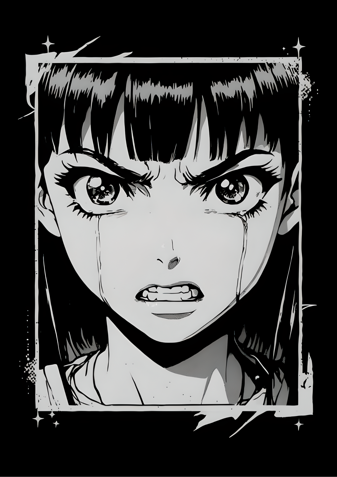 Anime girl in frame