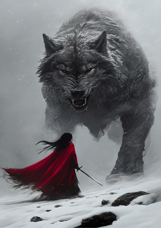 Fantasy giant wolf