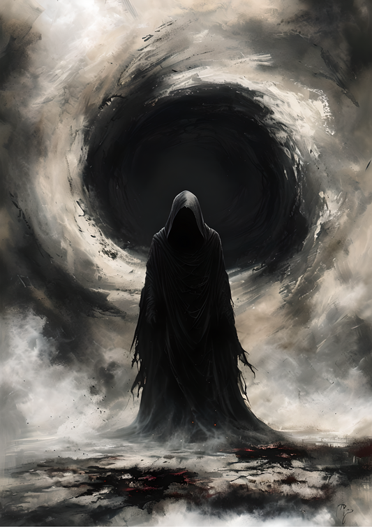 Fantasy mysterious figure art style