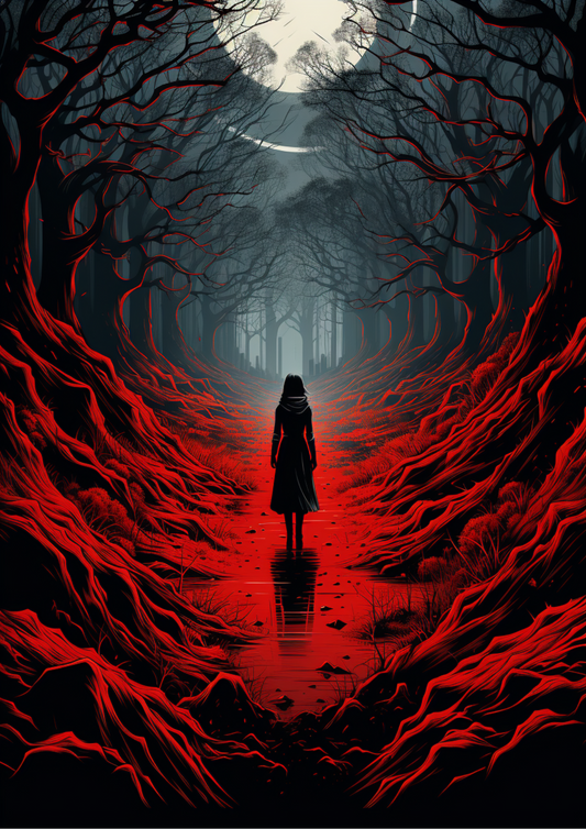 Fantasy red forrest