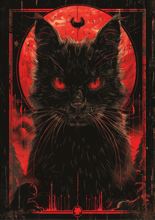 Fantasy satanic cat