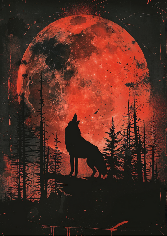 Fantasy wolf art style