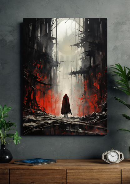 Fantasy red hood art style