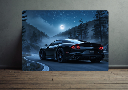 Supercar mountains night