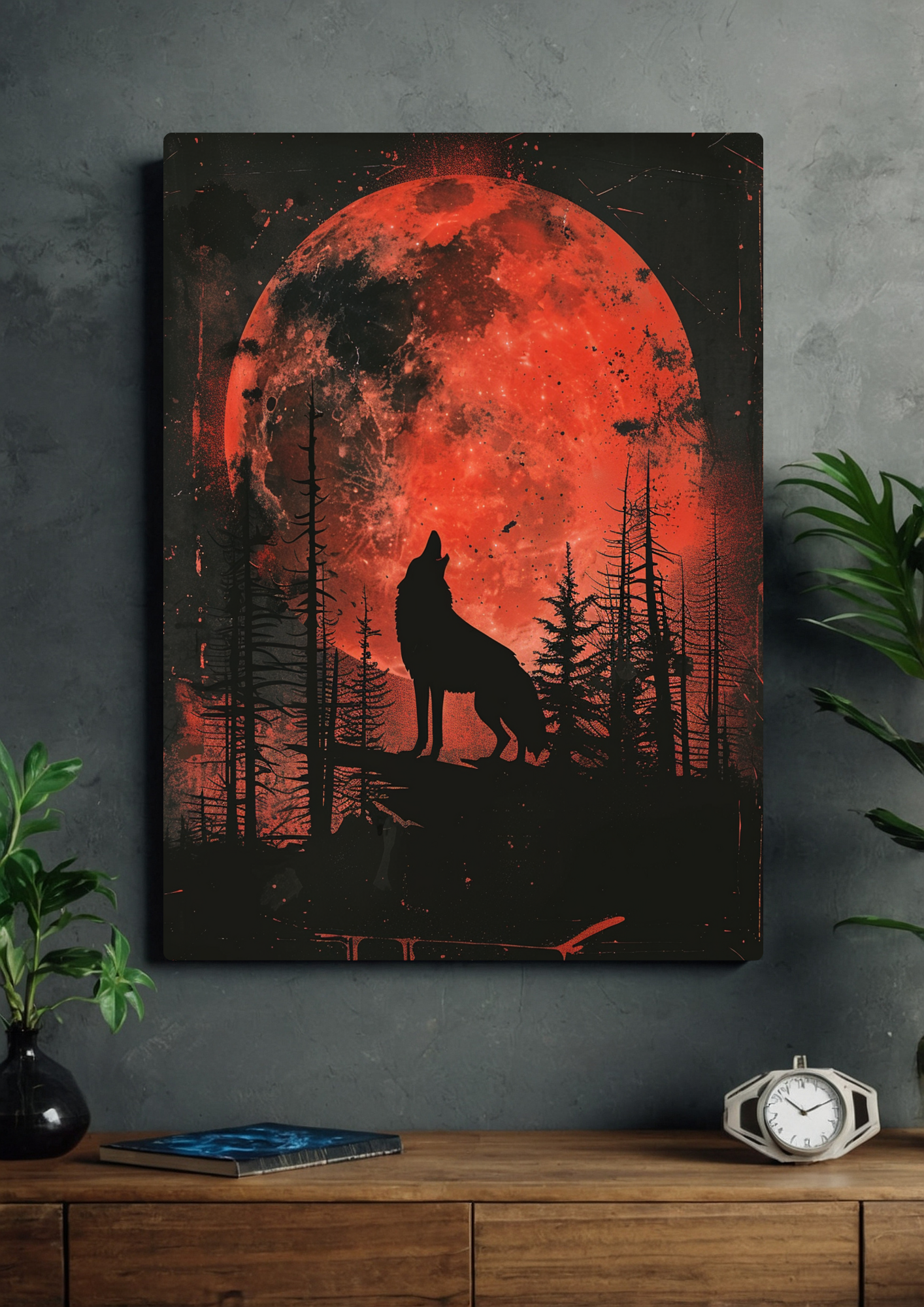 Fantasy wolf art style
