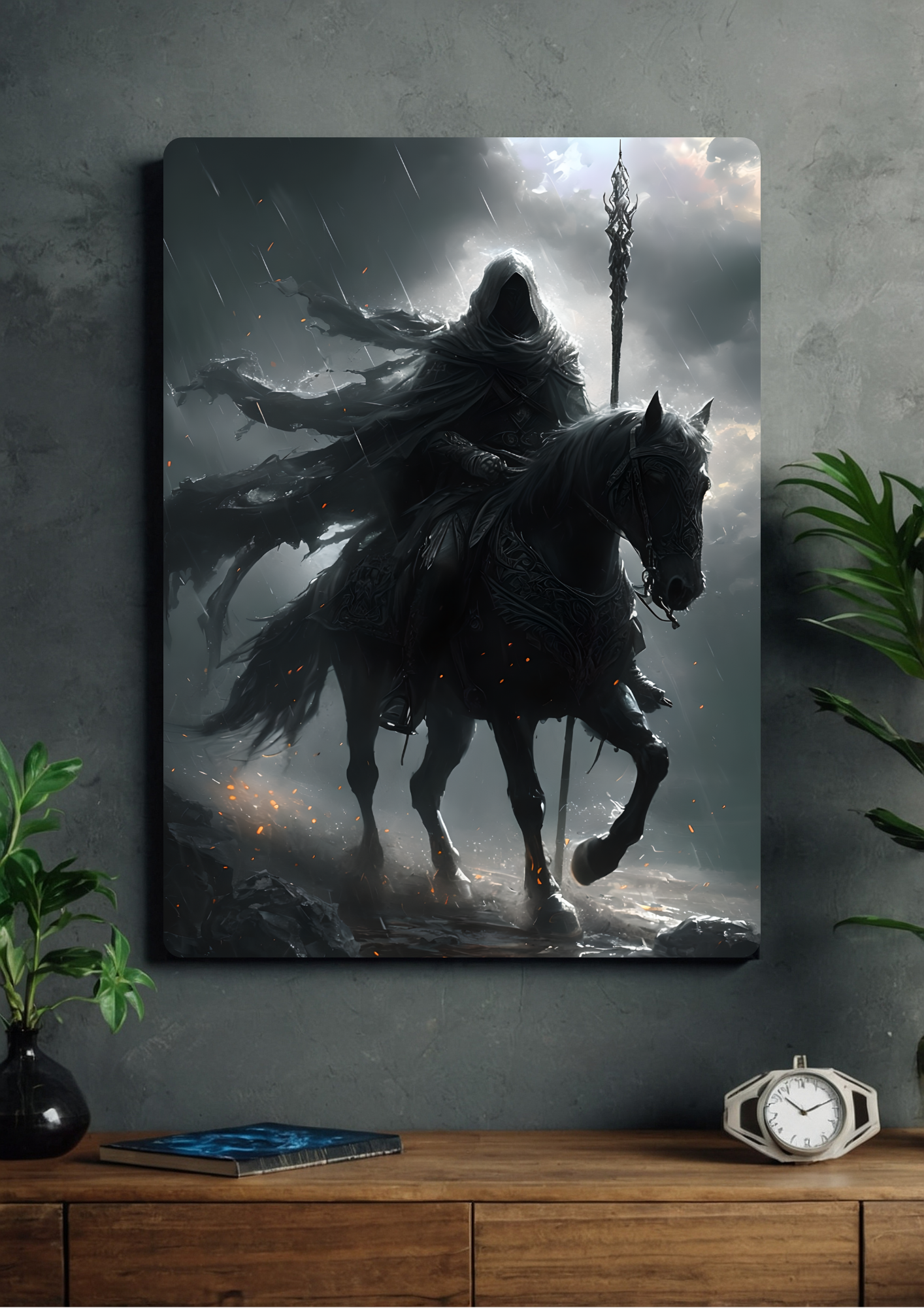 Fantasy faceless horsemen