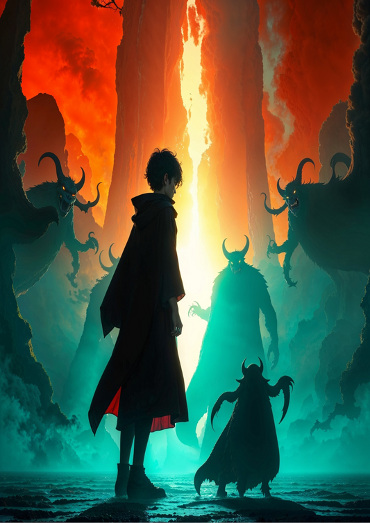 Anime demon fight