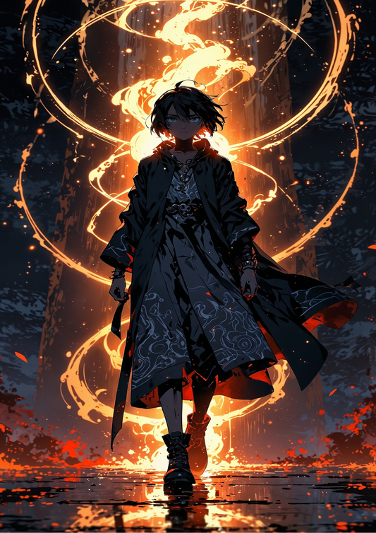 Anime girl power swirl