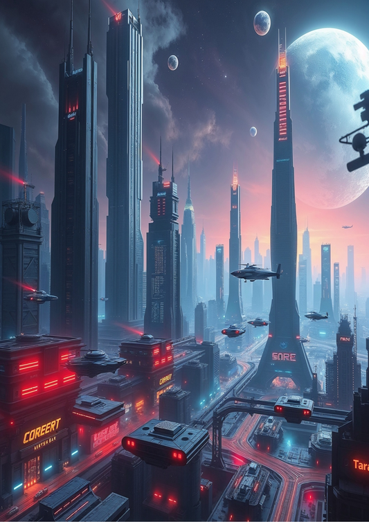 Scifi cyber city