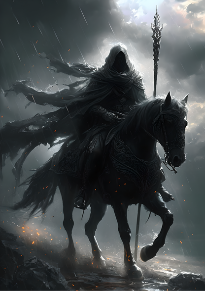 Fantasy faceless horsemen
